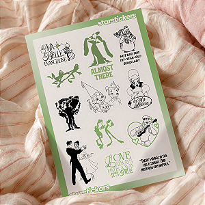 Cartela de Adesivos | A Princesa e o Sapo