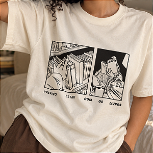 Camiseta | Prefiro estar com os livros