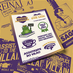 Cartela de Adesivos | Assistente do Vilão