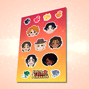 Cartela de Adesivos | Entre Laços e Amassos
