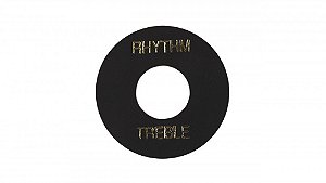 PLACA TREBLE/ RHYTHM GIBSON PRWA 010-PRETA COM PRINT DOURADO