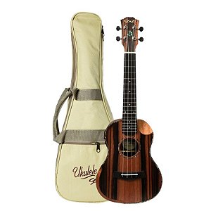 UKULELE SEIZI BORA-BORA CRUSH CONCERT ELETRICO BAG - EBONY