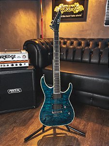 Guitarra Esp Ltd Mh-1000 Nt See Thru Blue C/ Emg's 81/85 - Com Case