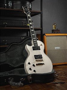 Guitarra Epiphone Les Paul Custom Matt Heafy Origins Lefty Bone White