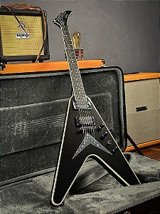 Guitarra Epiphone Flying v Custom Dave Mustaine Black Metallic