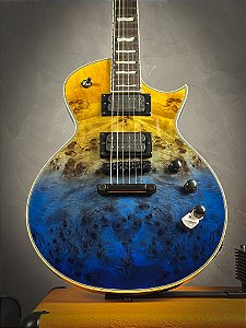 GUITARRA ESP LTD EC-1000 BURLED - BLUE NATURAL FADE - HUMBUCKER - PONTE FIXA