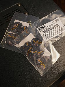 Palheta Prs Celluloid Black Pearloid Thin - (Pacote C/12)