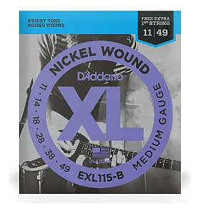 Encordoamento Daddario Guitarra Exl115-b+pl011