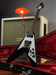 Guitarra Epiphone Flying V 1959 Kirk Hammett Case - Ebony