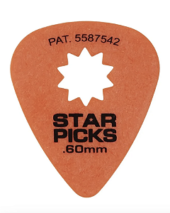 Kit Palhetas Cleartone Star Picks #30022 .60mm Orange C/12