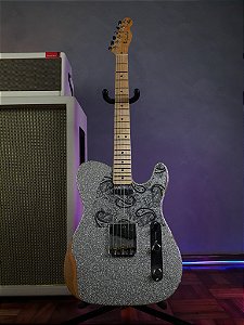 Guitarra Fender Signature Brad Paisley Road Worn Telecaster Silver Sparkle