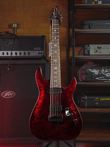 GUITARRA SCHECTER C-7 APOCALYPSE RED REIGN 3056 KOR