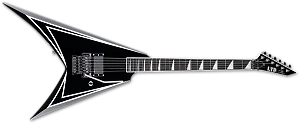 Guitarra ESP LTD Alexi Sawtooth 20th Anniversary Black/White