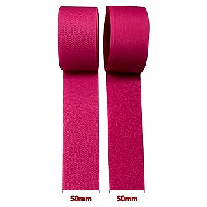 Fecho De Contato Macho e Fêmea 50mm X 1 Metro - Rosa