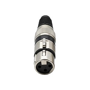 Plug Conector Xlr Cannon Femea Corpo Metalico