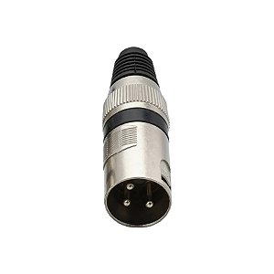 Plug Conector Xlr Cannon Macho Corpo Metalico