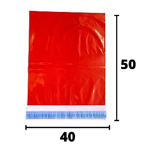 Envelope De Segurança Vermelho 40x50 Embalagem Para Envio Correios