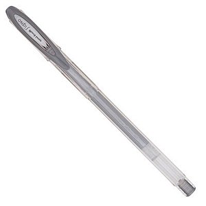 Caneta Tinta Em Gel Signo Uni-ball Noble Metal Prata