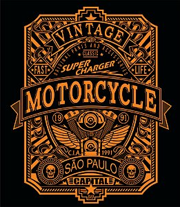CAMISETA MOTOCICLES PRETA