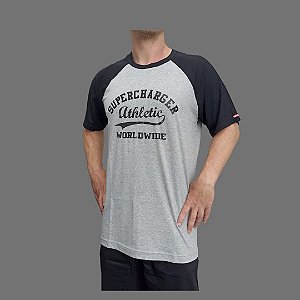camiseta ragla Super charger mescla e preto