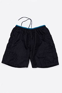 Bermuda cargo com elástico preta .