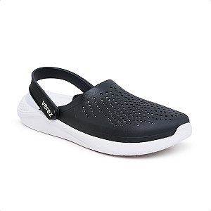 Babuche Crocs Masculino Preto e Branco