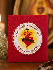 Detente do Sagrado Coração de Jesus em Feltro ou tecido – Escudo de Proteção Espiritual