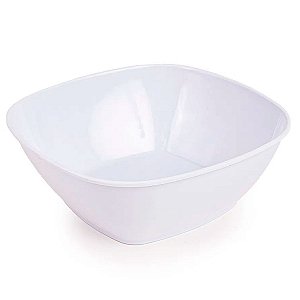 Tigela Quadrada Funda Melamina 20cm - Branco