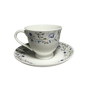 Jogo De 6 Xicaras De Chá Índia Porcelana 170ml