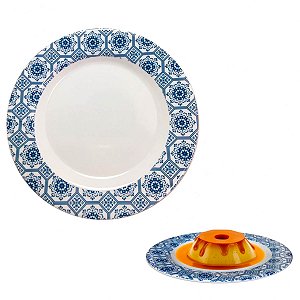 Prato de Sobremesa Doce Festa Decorado em Melamina 20cm