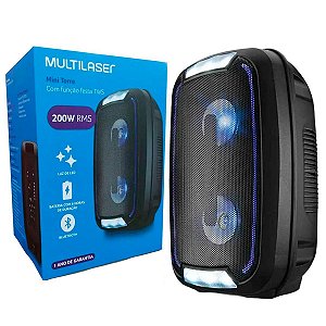 Caixa De Som 200w Multilaser SP336 Bluetooth/Fm/Usb/Sd/Aux