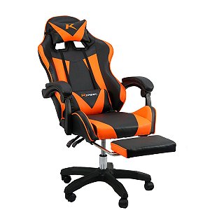 Cadeira Gamer Ktrok ProSeat Giratória Retrátil - Laranja