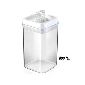 Pote Plástico Hermético com Tampa 800 ML ECO21004