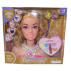 Boneca Make Up Star Super com Camarim para pentear - BR1502