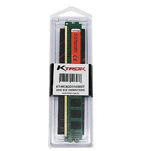 Memória Ram para Desktop PC Ktrok 8G DDR3 1600MHZ UDIMM