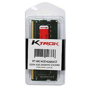 Memória Ram para Notebook Ktrok 4GB DDR4 2666MHZ SODIMM