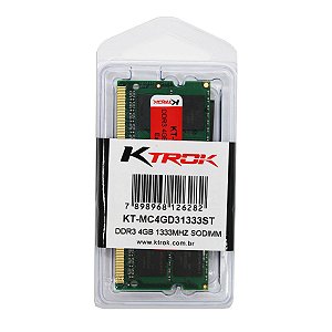 Memória Ram para Notebook Ktrok 4G DDR3 1333MHZ SODIMM