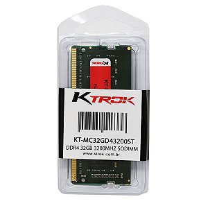 Memória Ram Notebook Ktrok 32GB DDR4 3200MHZ SODIMM