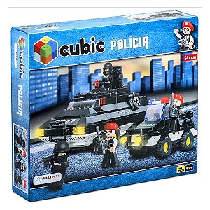 Blocos de Montar Policia Tanque de Guerra 311 Peças Multikids - BR836