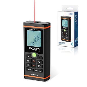 Trena Digital Laser 40M c Nivel em Bolha Horizontal  TEM-E40