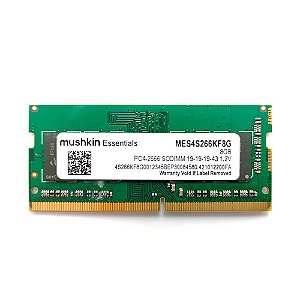 Memória Ram Mushkin 8GB DDR4 2666Mhz Notebook MES4S266KF8G