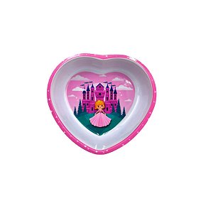 Tigela Infantil de Coração Princesa Melamina Bowl Alimentação