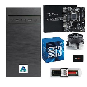 Pc Computador Intel I3 8GB DDR4 240 SSD 6° Geração Win10 Pro