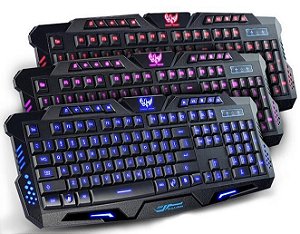 Teclado Gamer com 3 cores de led exbom - bk-g35