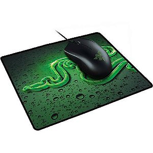 Kit Gamer Razer Combo - Mouse Abyssus+ Mousepad Goliat Speed Terra