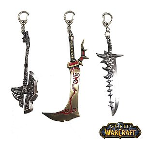 Kit 3 Chaveiros Gamer World Warcraft 02