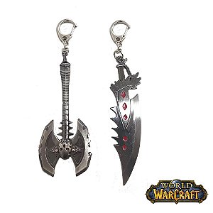 Kit 2 Chaveiros Gamer World Warcraft 05