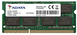 Memoria Adata Note DDR3 8GB 1600Mhz SODIMM-ad3s1600w8g11-s