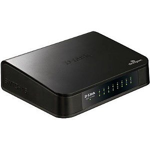 Switch D-LINK 16 portas 10/100 Mbps não gerenciável DES-1016A