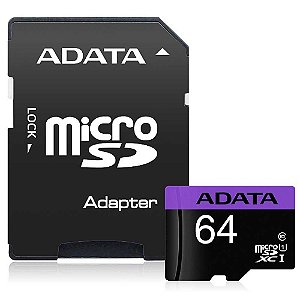 Cartão De Memória Adata 64gb Class 10- AUSDX64GUICL10-RAT